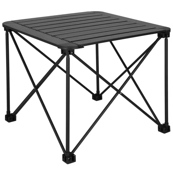 Kokkupandav matkalaud Springos CS0113, 52,5x52,5x46 cm, must