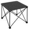 Sulankstomas turistinis stalas Springos CS0113, 52,5x52,5x46 cm, juodas
