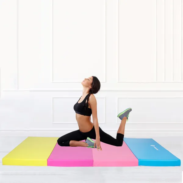 Foldable gym mat Springos FA0064, 240 cm, multicolor
