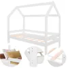 Кровать-домик Springos BD01 WHITE, 160x80 см, деревянная детская кровать