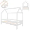 Кровать-домик Springos BD01 WHITE, 160x80 см, деревянная детская кровать