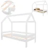 Кровать-домик Springos BD01 WHITE, 160x80 см, деревянная детская кровать