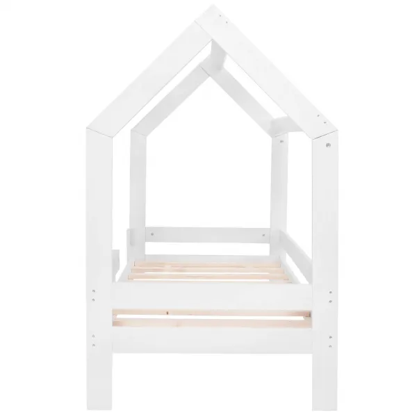 Кровать-домик Springos BD01 WHITE, 160x80 см, деревянная детская кровать