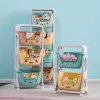 Toy shelf with 3 drawers Springos HA7481 on wheels