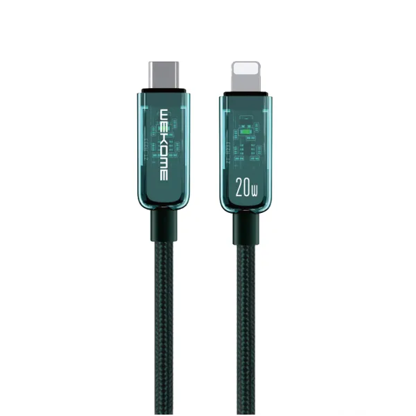 WEKOME WDC-181 Vanguard Series - USB-C to Lightning Super Fast Charging PD 20W connection cable 1m (Green)