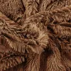 Gultas pārklājs Springos HA7494, divpusējs pleds 200x220 cm, pūkains sega dīvānam, brūns
