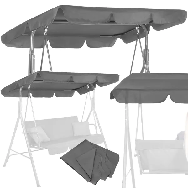 Garden swing canopy Springos GS0003R 220x115 cm, grey