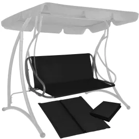 Sėdynės audinys sodo sūpynėms Springos GS0014S 110x90 cm, atsparus vandeniui, juodas