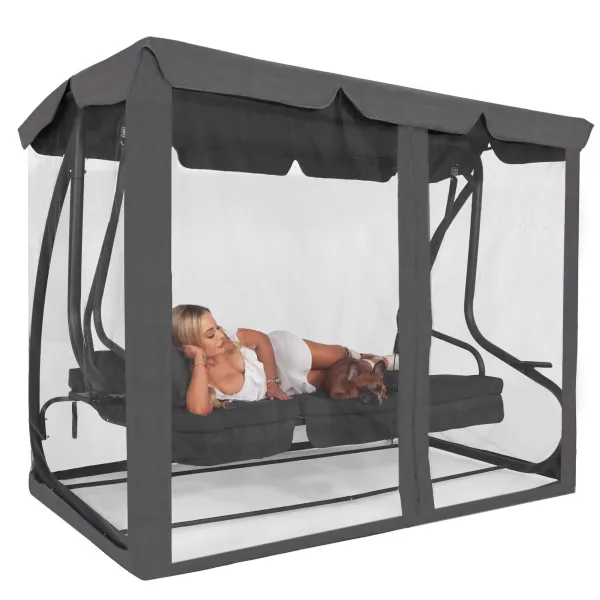 Mosquito net for garden swing Springos GS0026M, height 165 cm, grey