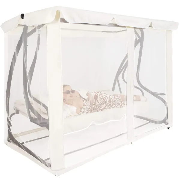 Mosquito net for garden swing Springos GS0025M, universal, ecru color