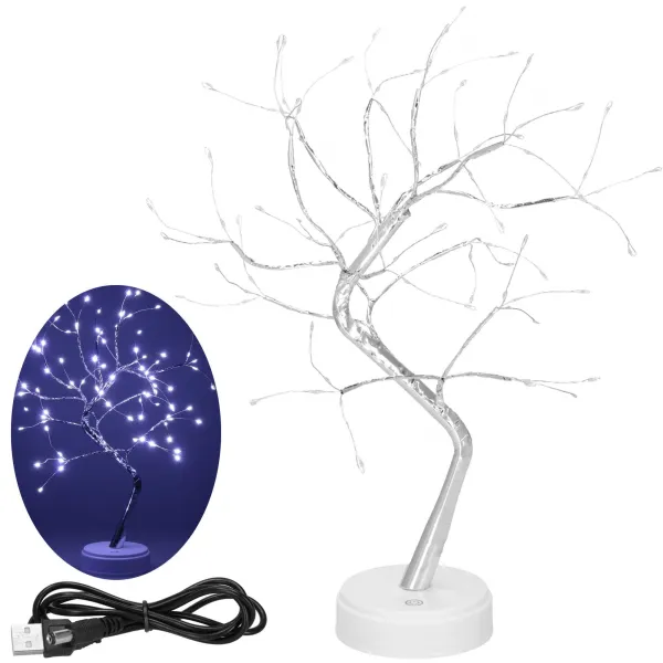 Световое декоративное дерево Springos CL0861, 45 см, 90 LED, холодный белый свет