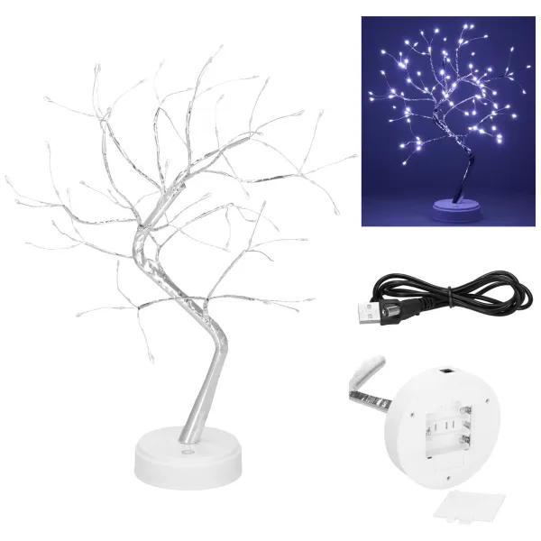 Световое декоративное дерево Springos CL0861, 45 см, 90 LED, холодный белый свет