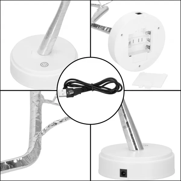 LED dekoratīvais kociņš Springos CL0861, 45 cm, 90 LED, auksti balta gaisma