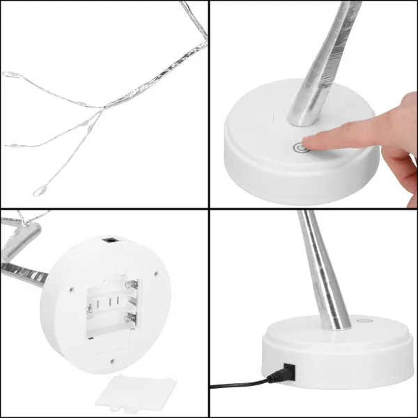 LED dekoratīvais kociņš Springos CL0861, 45 cm, 90 LED, auksti balta gaisma