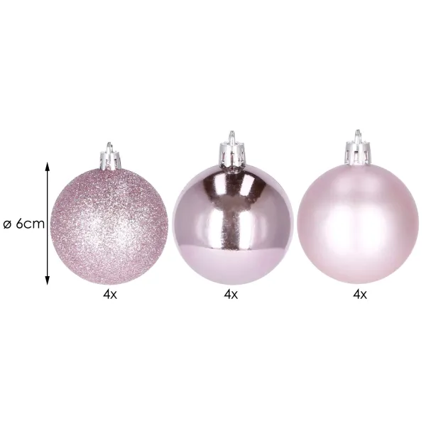 Ziemassvētku eglīšu rotājumu komplekts Springos CA0120 6 CM 12 PCS.