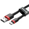USB A uz USB C Kabelis Baseus Cafule Melns 2 m