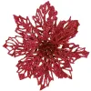 Bethlehem Star, Artificial Poinsettia Flower Springos CA1261 13 cm Pink with Glitter