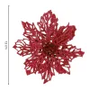 Bethlehem Star, Artificial Poinsettia Flower Springos CA1261 13 cm Pink with Glitter