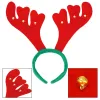 Headband with Reindeer Antlers and Bells, Christmas Ornament Springos CA1288