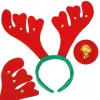 Headband with Reindeer Antlers and Bells, Christmas Ornament Springos CA1288