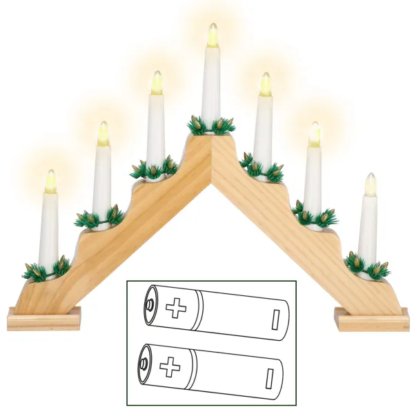 Koristeellinen LED-kynttelikkö Springos CL4108