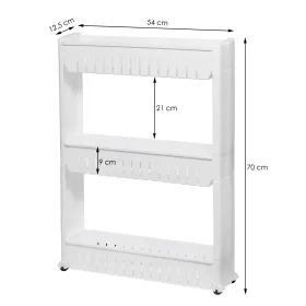 Mobile Cabinet on Wheels – 3‑Shelf Storage Cart Springos HA1010