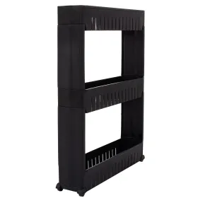 Springos HA1016 Rolling Storage Cart, 3 Shelves, Black